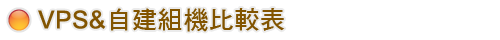 VPS&自件組機比較表